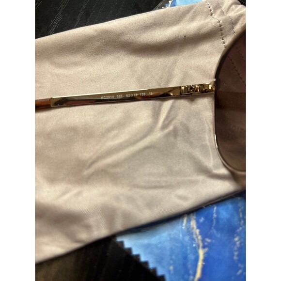 Kenneth Cole Reaction KC2914 UNISEXY gold rimmed aviator sunglasses. - Picture 4 of 5